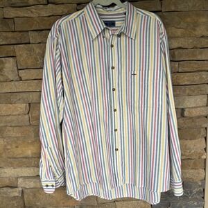 Susquehanna Trail Outfitters Mens Striped Button Down Shirt Long‎ Sleeve XL